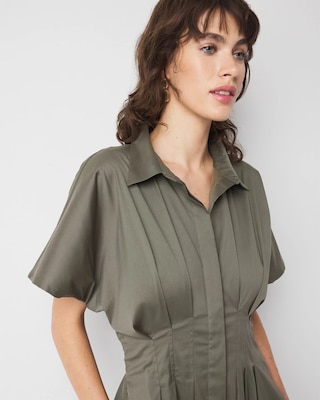 Poplin Corset Shirt Dress | White House Black Market